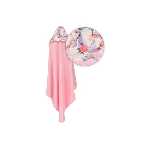 Miniaturka artykułu - #1 BabyMatex Okrycie kąpielowe BAMBOO DESIGN 100x100cm R&Oacute;ŻOWE