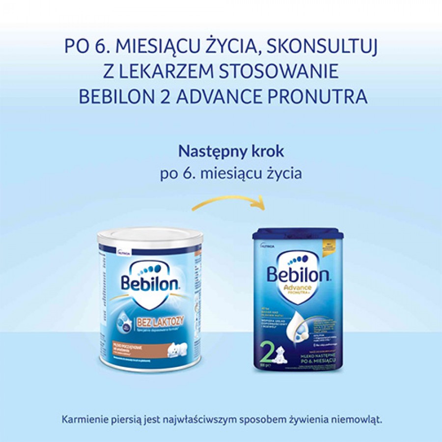 Zdjęcie produktu - 2 BEBILON Bez laktozy Mleko początkowe dla niemowląt od urodzenia, 400 g
