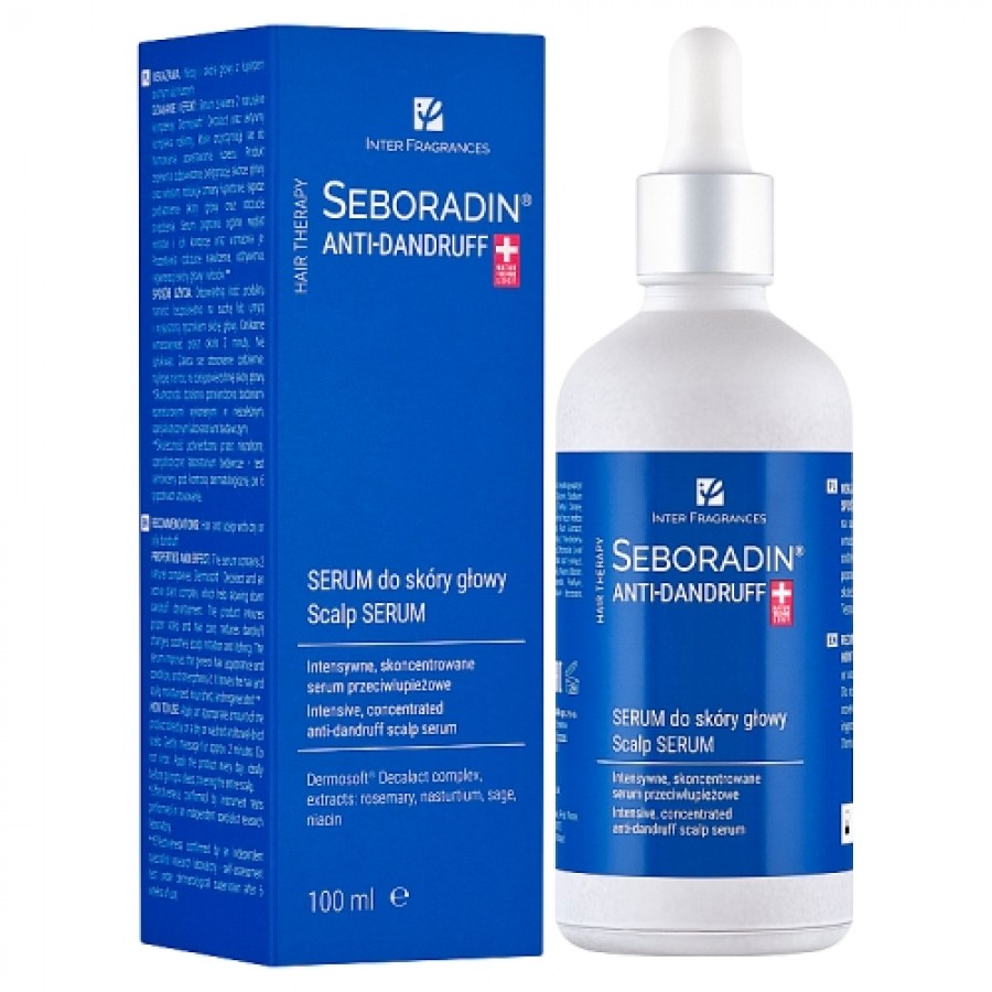 Zdjęcie produktu - 2 SEBORADIN Anti-dandruff Serum przeciwłupieżowe do sk&oacute;ry głowy, 100ml