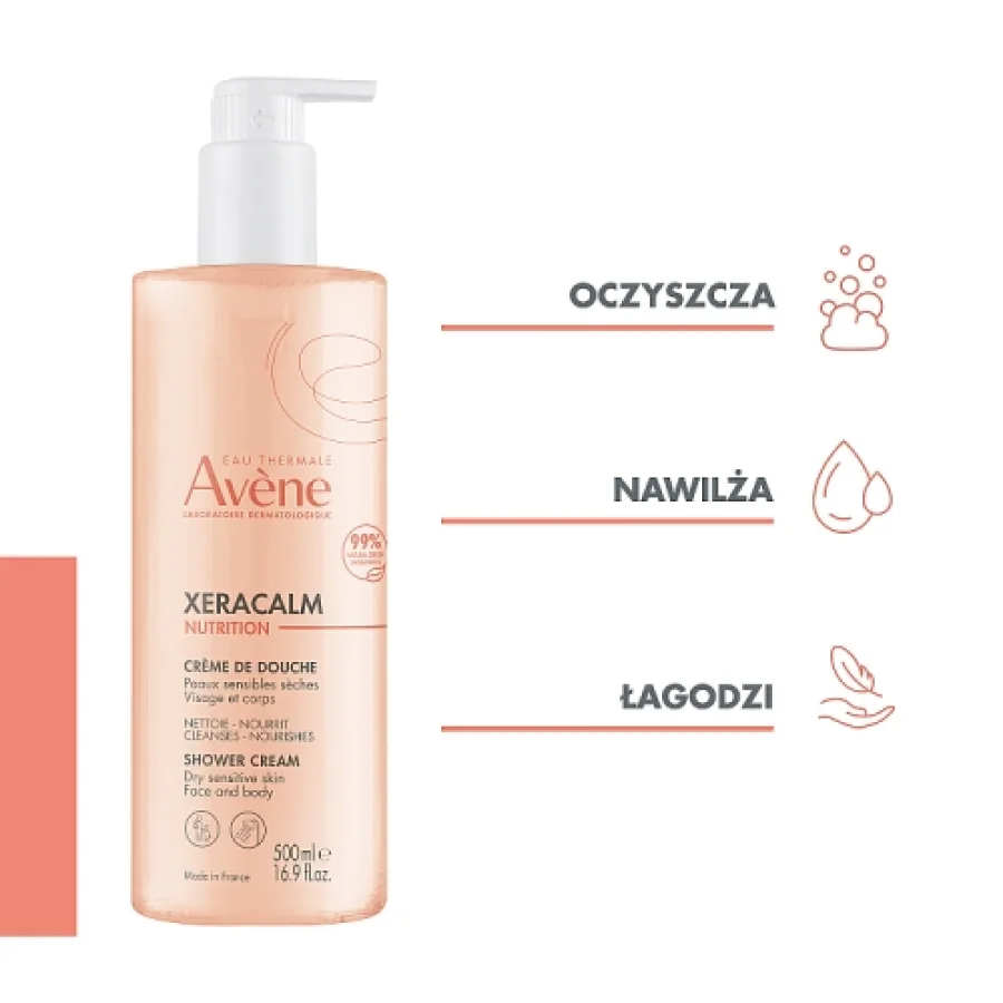 #0 – AVENE XERACALM NUTRITION Krem pod prysznic, 500ml