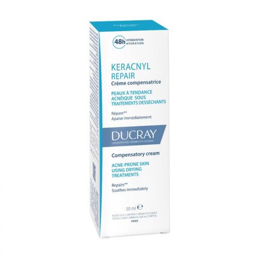 Miniaturka artykułu - #0 Ducray Keracnyl Repair Krem odbudowujący do sk&oacute;ry trądzikowej, 50 ml