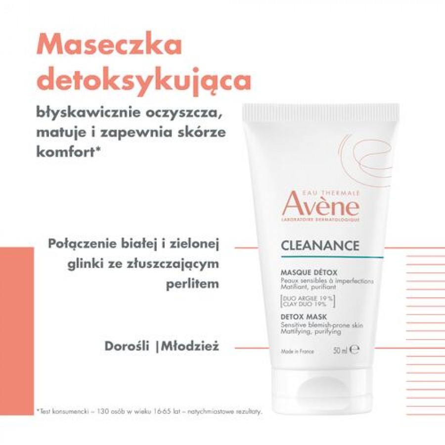 Miniaturka artykułu - #0 AVENE CLEANANCE maseczka oczyszczająca, 50ml