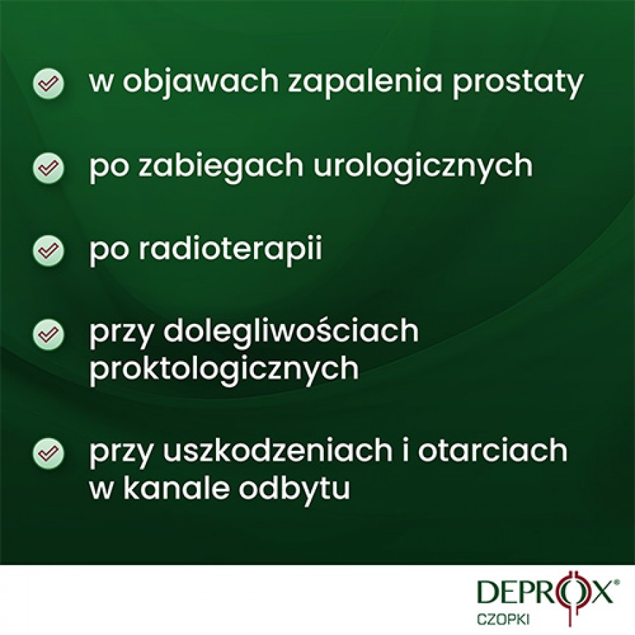 Zdjęcie produktu - 3  DEPROX czopki na zapalenie prostaty, 10 sztuk