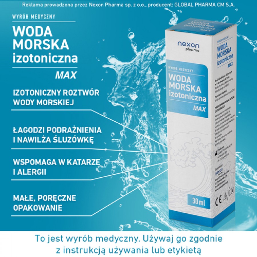 Miniaturka artykułu - #0 Woda morska izotoniczna Max, 30 ml