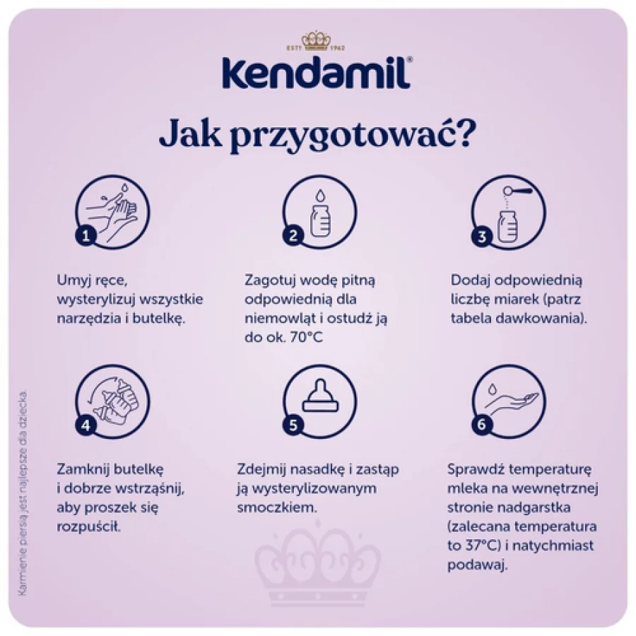 #6 – Kendamil Premium 1 Mleko początkowe dla niemowląt od urodzenia, 800 g