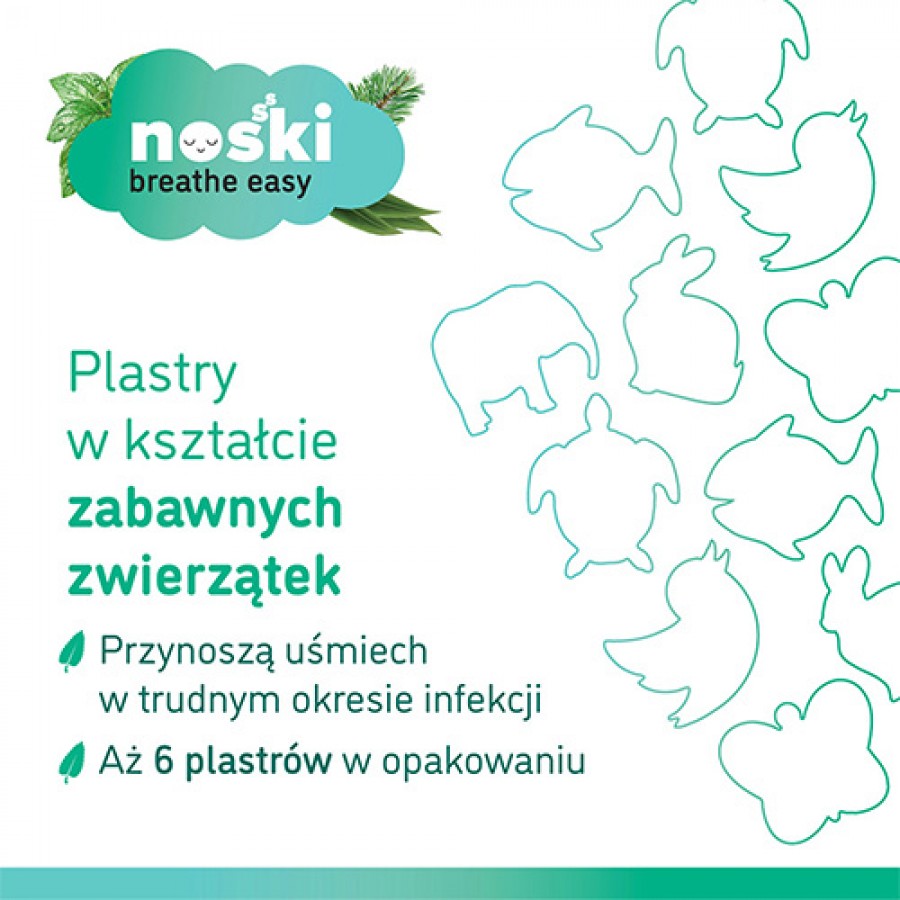 Zdjęcie produktu - 3 Noski Plastry aromatyczne dla dzieci 18m+, 6 szt.