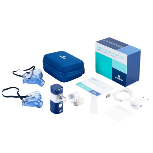 Miniaturka artykułu - #0 ADAMED AeroGo Nebulizator membranowo-siateczkowy z modułem Mp3, 1 szt.