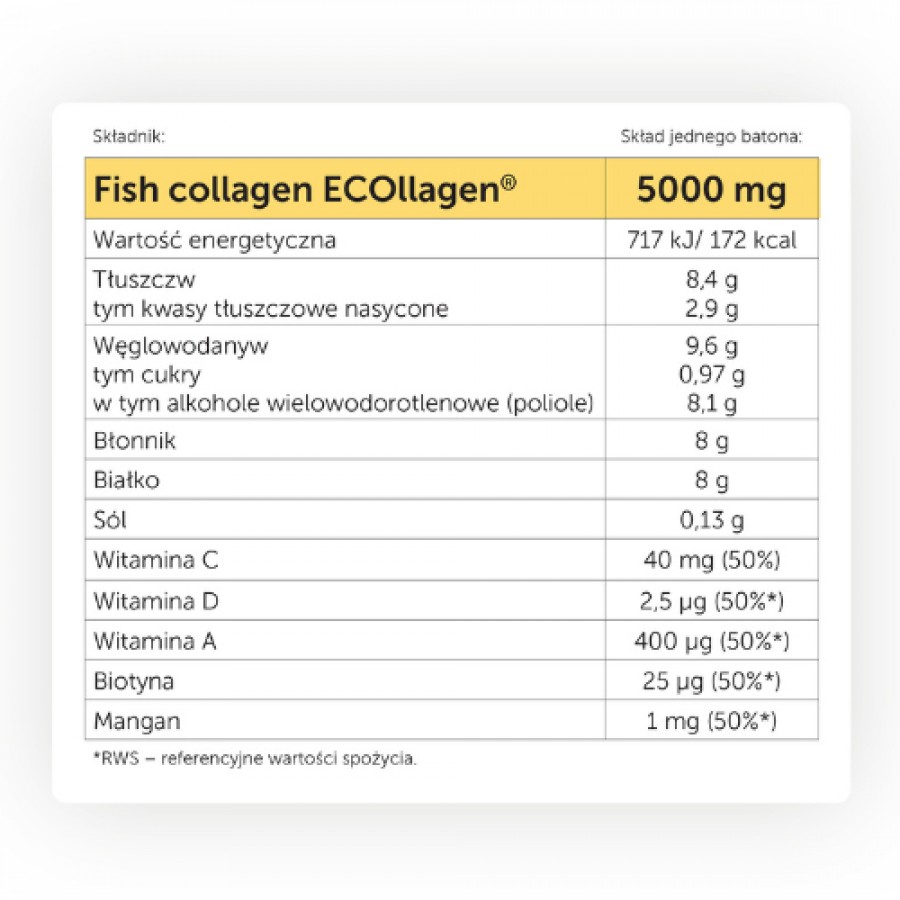 Miniaturka artykułu - #1 OLIMP Collagen Bar Wysokobiałkowy baton proteinowy Czekoladowy, 44g