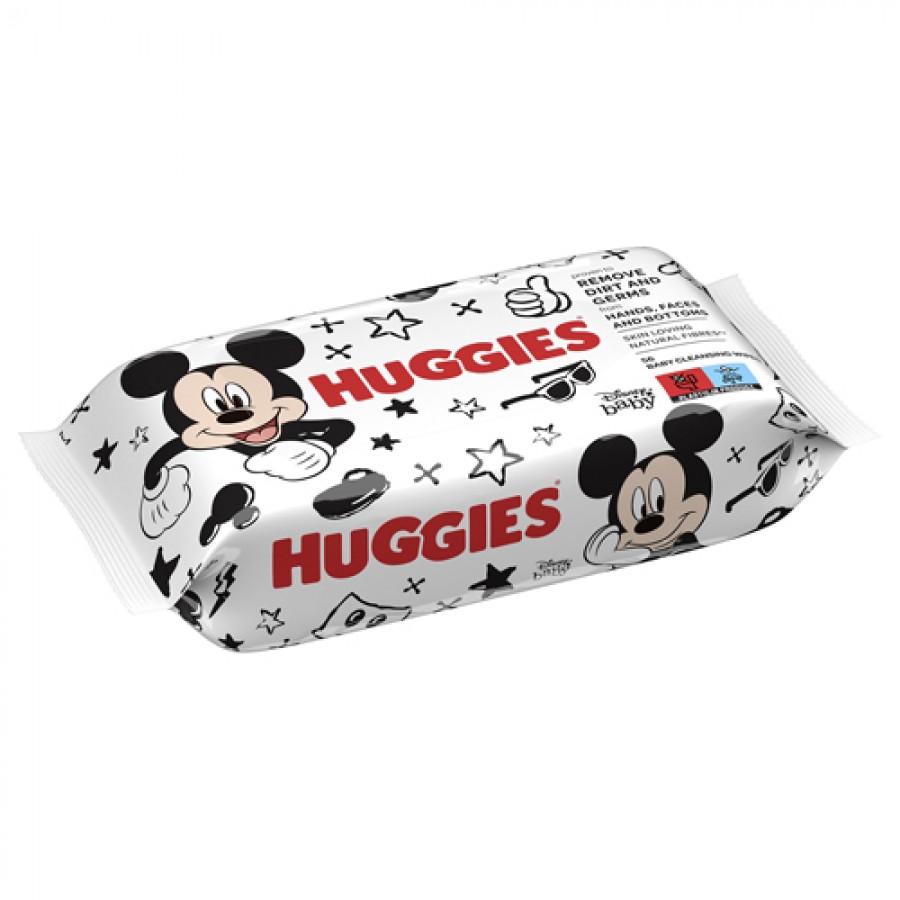 Miniaturka artykułu - #0 HUGGIES Chusteczki nawilżane Baby Wipes Mickey Mouse, 56 szt.