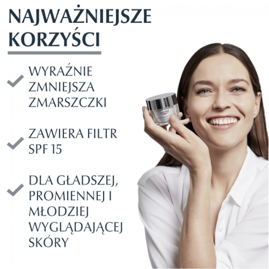 Miniaturka artykułu - #0 Eucerin Hyaluron-Filler Przeciwzmarszczkowy krem na dzień SPF15 do sk&oacute;ry suchej, 50ml