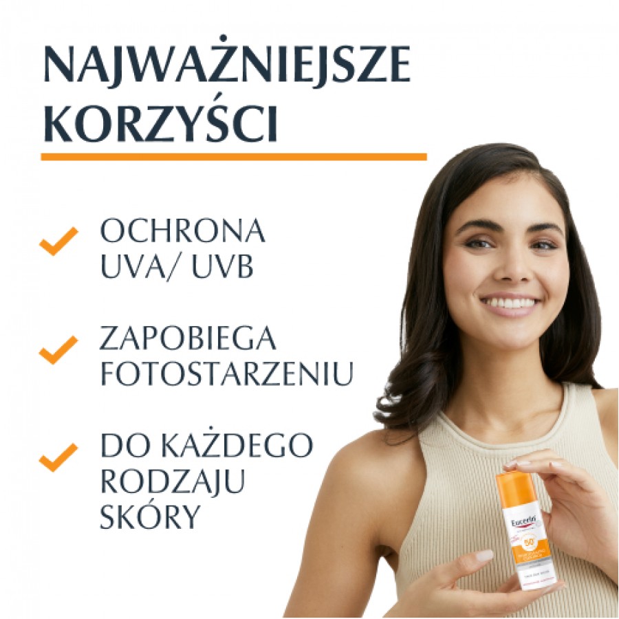 Miniaturka artykułu - #0 Eucerin Sun Protection Photoaging Control SPF 50+ Fluid ochronny przeciw fotostarzeniu, 50 ml