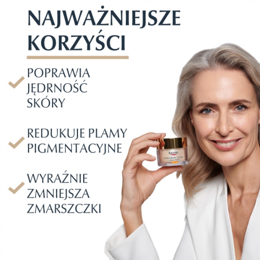 Miniaturka artykułu - #0 Eucerin Hyaluron-Filler + Elasticity Krem do twarzy SPF30 na dzień, 50 ml