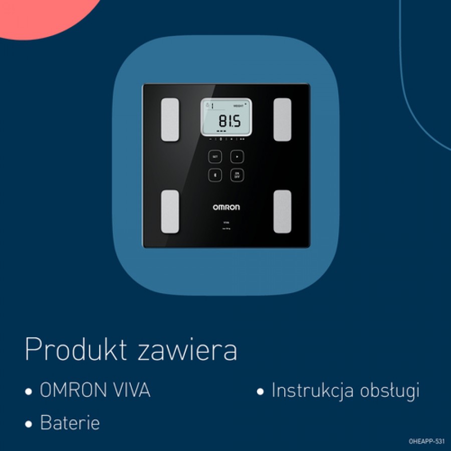 Zdjęcie produktu - 6 OMRON Waga z analizatorem składu ciała VIVA HBF-222T-EBK