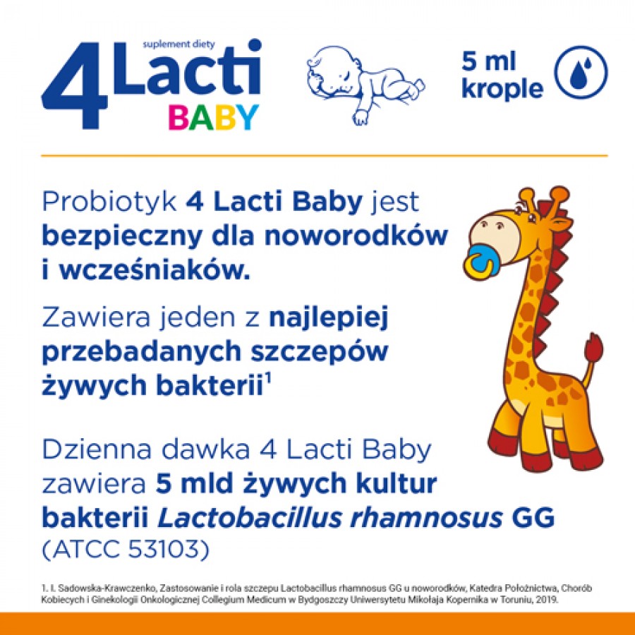 Miniaturka artykułu - #1 Zestaw 4 LACTI BABY Krople, 2x5ml