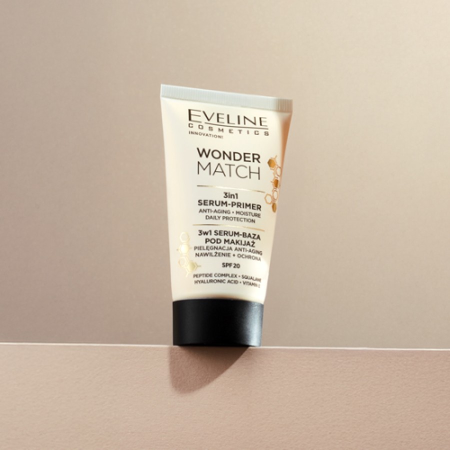 Zdjęcie produktu - 2 EVELINE Wonder Match Serum-baza pod makijaż 3w1 SPF20, 30ml