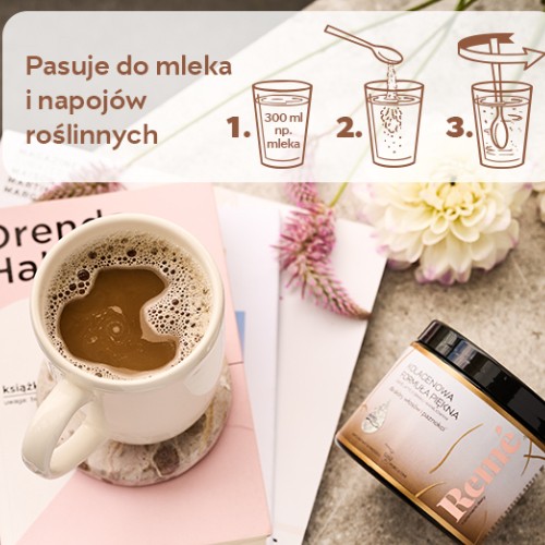 Zdjęcie produktu - 2 REME Kolagenowa Formuła Piękna Caffe Latte o smaku waniliowym, 150g