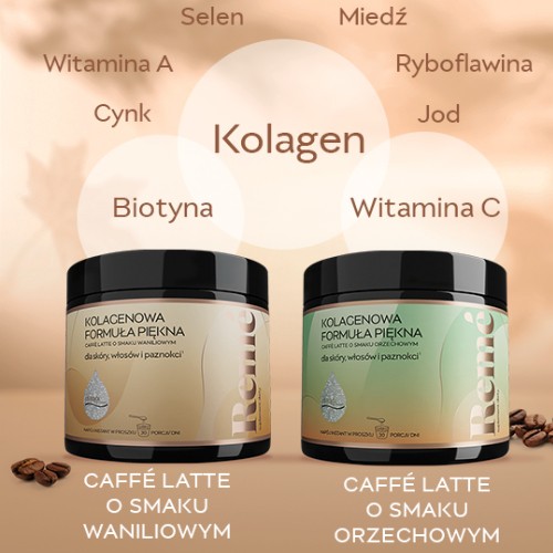 Zdjęcie produktu - 4 REME Kolagenowa Formuła Piękna Caffe Latte o smaku waniliowym, 150g