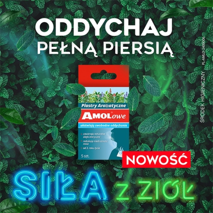 Miniaturka artykułu - #1 AMOLowe Plastry aromatyczne z olejkami eterycznymi, 5 szt.