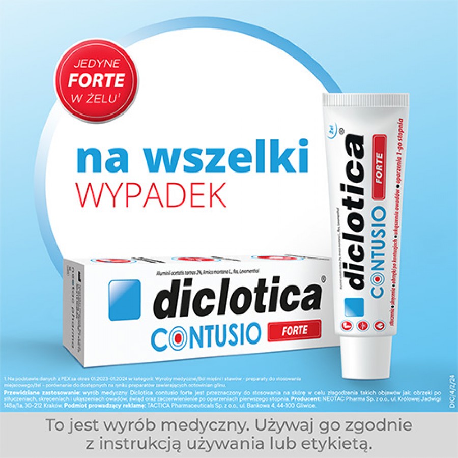 Zdjęcie produktu - 1 Diclotica Contusio Forte Żel, 75g