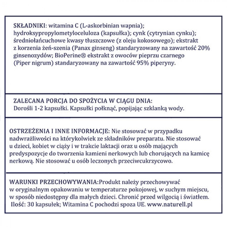 Zdjęcie produktu - 5 NATURELL C 1000+, 90kaps.
