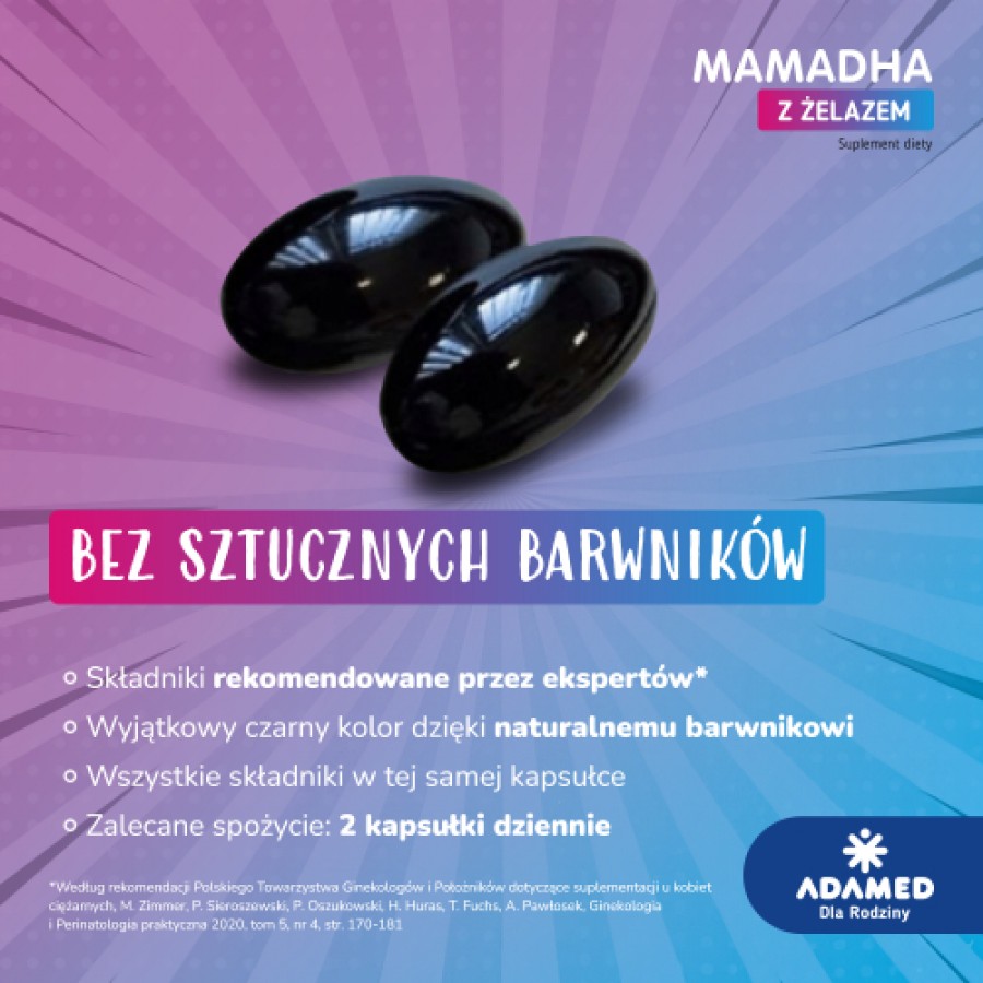 Miniaturka artykułu - #1 MamaDHA z żelazem, 60 kaps.