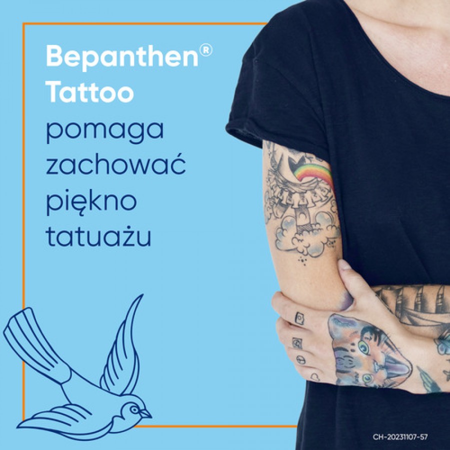 Zdjęcie produktu - 3 Bepanthen Tattoo Maść pielęgnująca i regenerująca sk&oacute;rę po tatuażu, 50 g