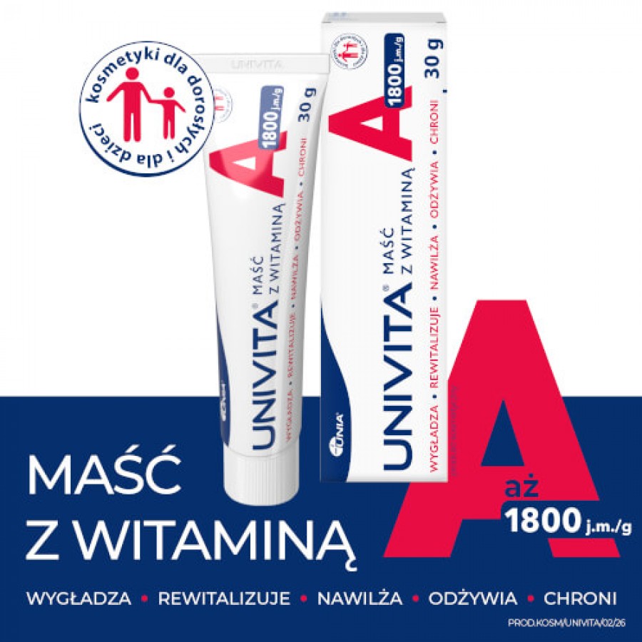 Miniaturka artykułu - #0 UNIVITA maść z witaminą A, 30g