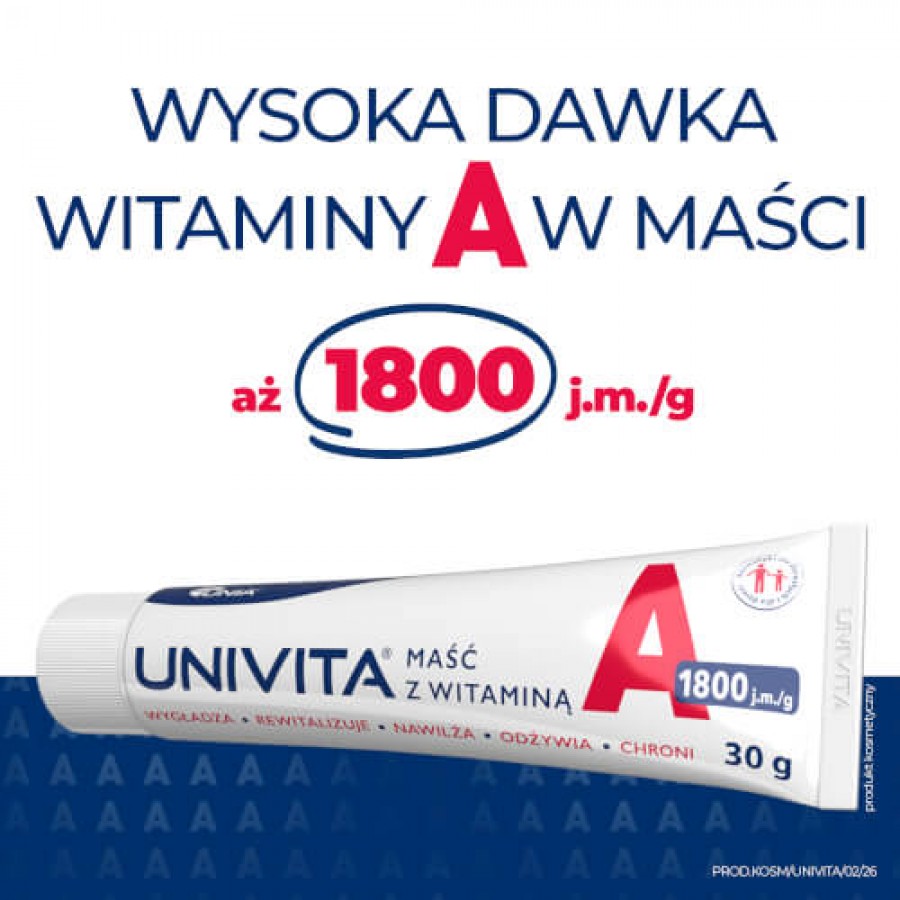 Miniaturka artykułu - #1 UNIVITA maść z witaminą A, 30g