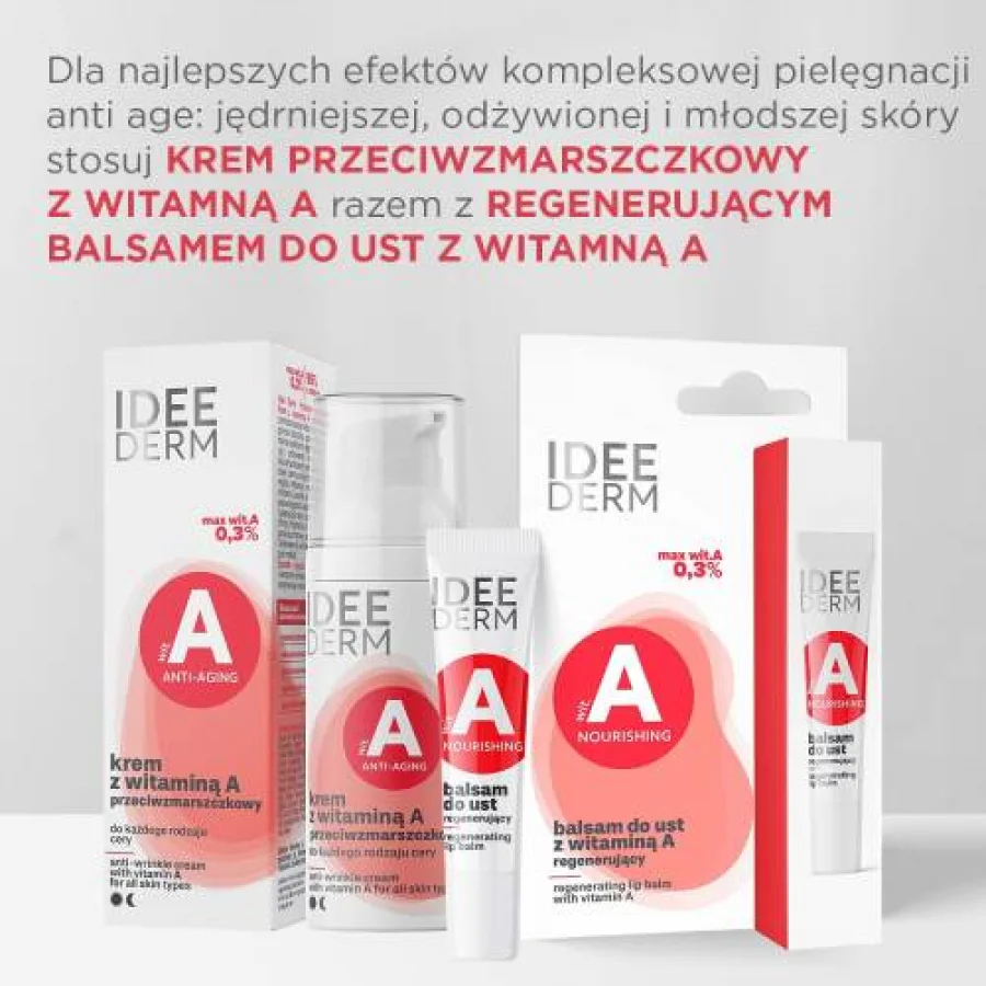#3 – IDEE DERM Przeciwzmarszczkowy krem z witaminą A, 50ml