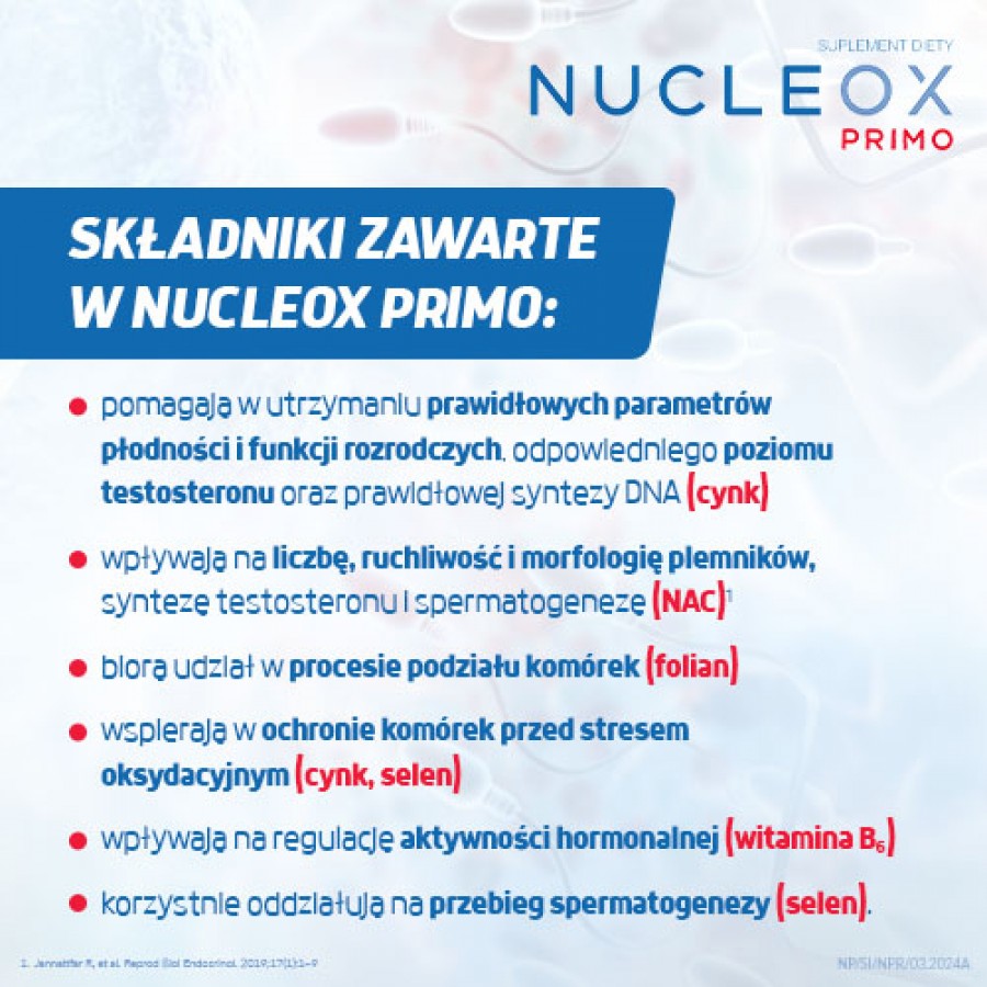 Zdjęcie produktu - 3 NUCLEOX Primo, 30 kapsułek