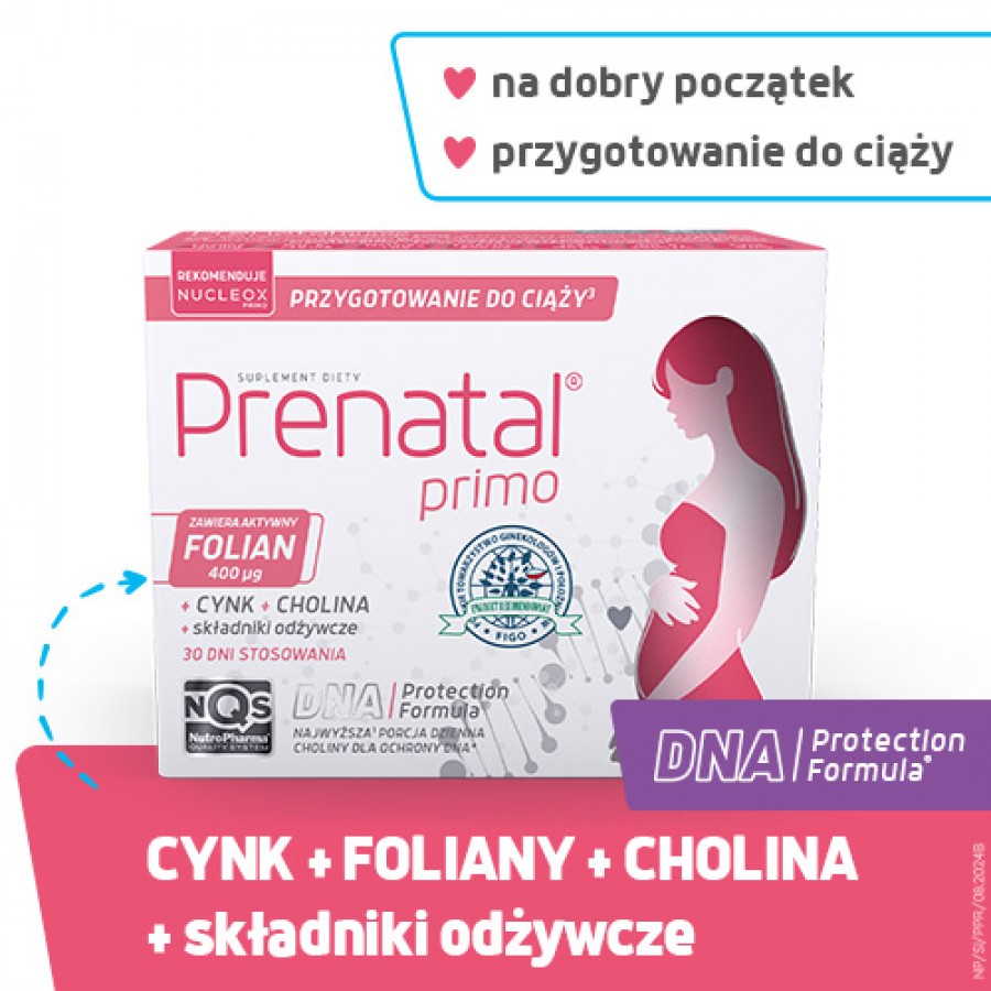 Miniaturka artykułu - #0 Prenatal Primo dla kobiet planujących ciążę, 30 kaps.