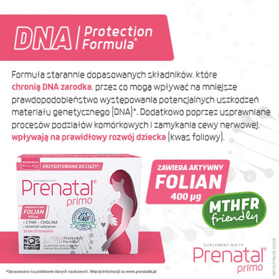 Zdjęcie produktu - 4 Prenatal Primo dla kobiet planujących ciążę, 30 kaps.