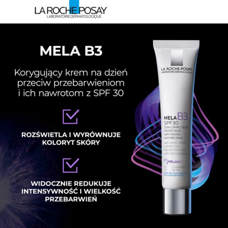 Miniaturka artykułu - #0 LA ROCHE-POSAY - MELA B3 krem korygujący SPF30, 40ml