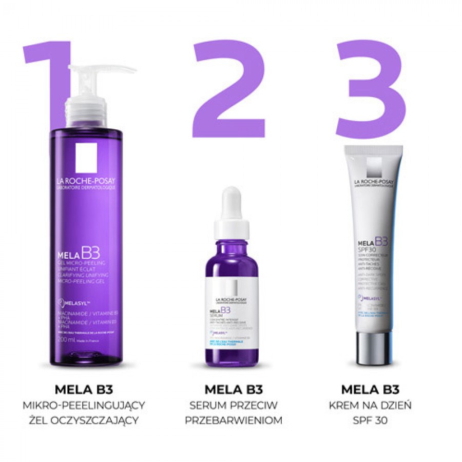 Zdjęcie produktu - 3 LA ROCHE-POSAY - MELA B3 krem korygujący SPF30, 40ml