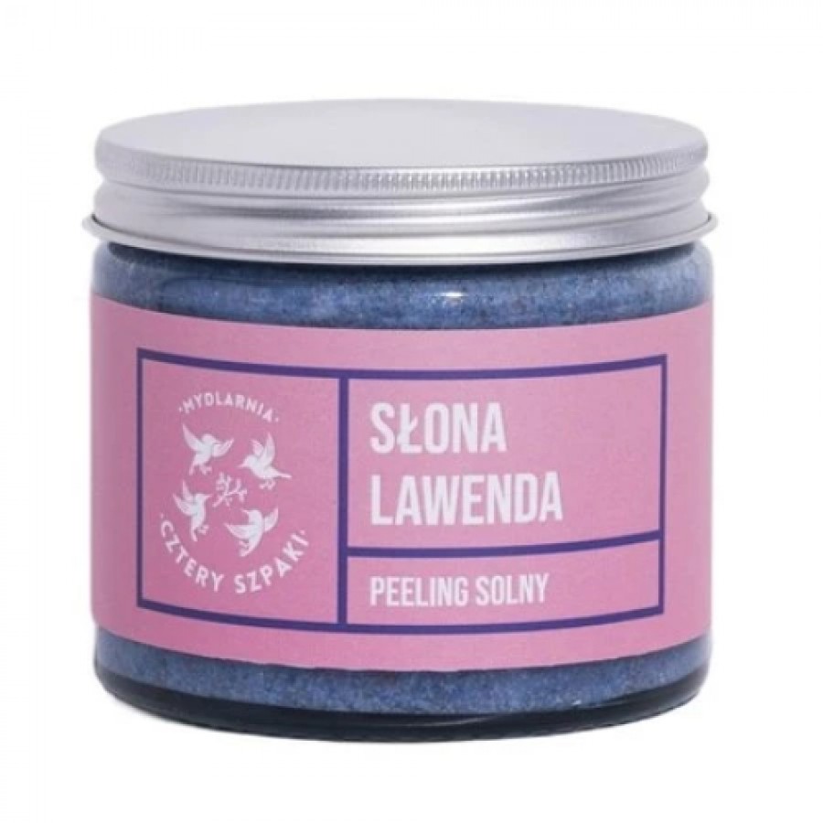 Miniaturka artykułu - #0 CZTERY SZPAKI (4szpaki) Peeling Słona Lawenda z solą morską i himalajską, 250ml