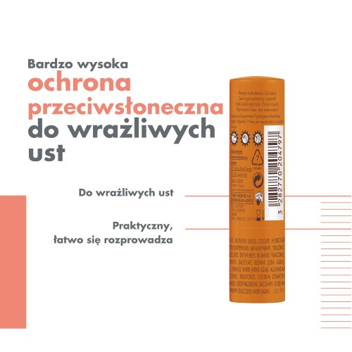 Miniaturka artykułu - #1 AVENE Stick Levres pomadka ochronna SPF50, 3gr