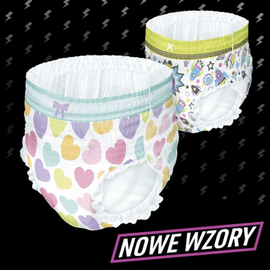 Zdjęcie produktu - 4 PAMPERS NINJAMAS Pieluchomajtki na noc dla chłopc&oacute;w 8-12 lat (27-43 kg), 9 szt.
