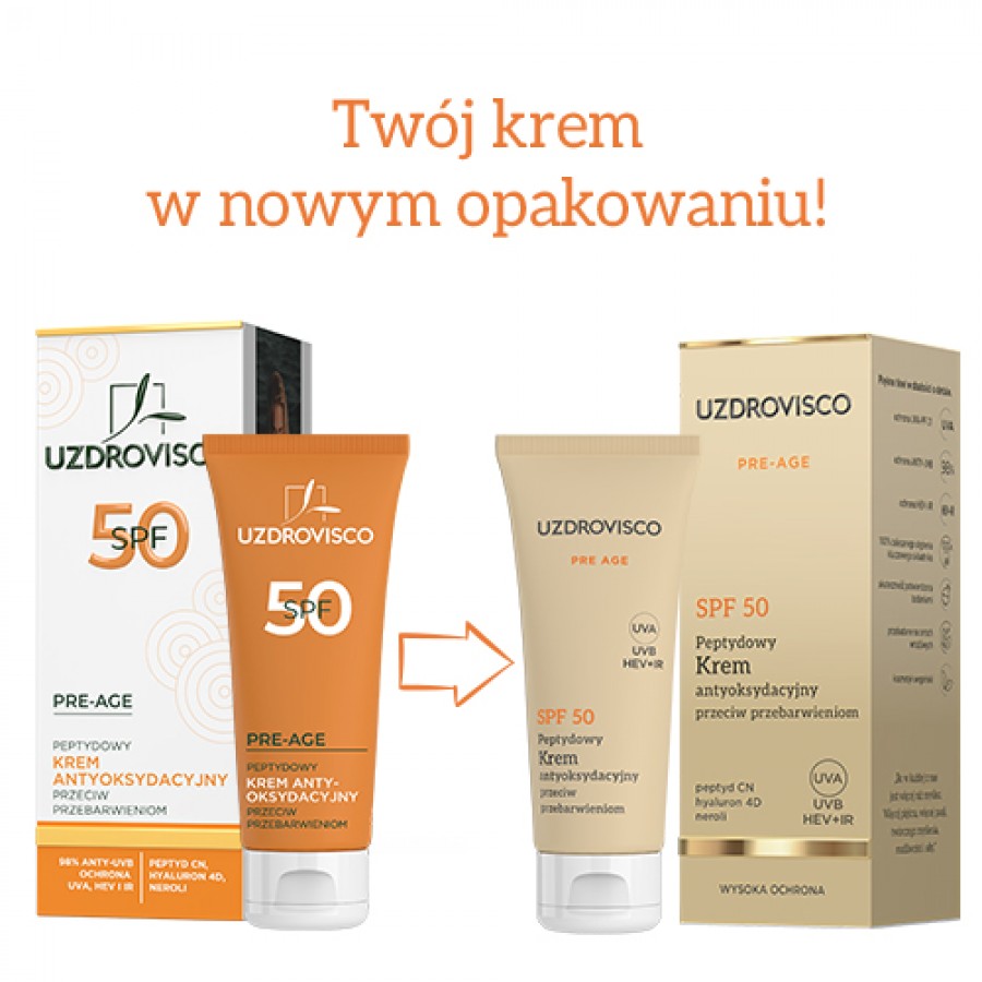 Miniaturka artykułu - #0 UZDROVISCO Pre-Age krem ochronny SPF 50, 50ml