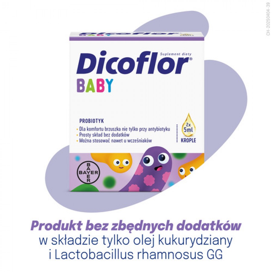 Zdjęcie produktu - 2 Dicoflor Baby Krople probiotyczne dla niemowląt i dzieci,  2x 5 ml