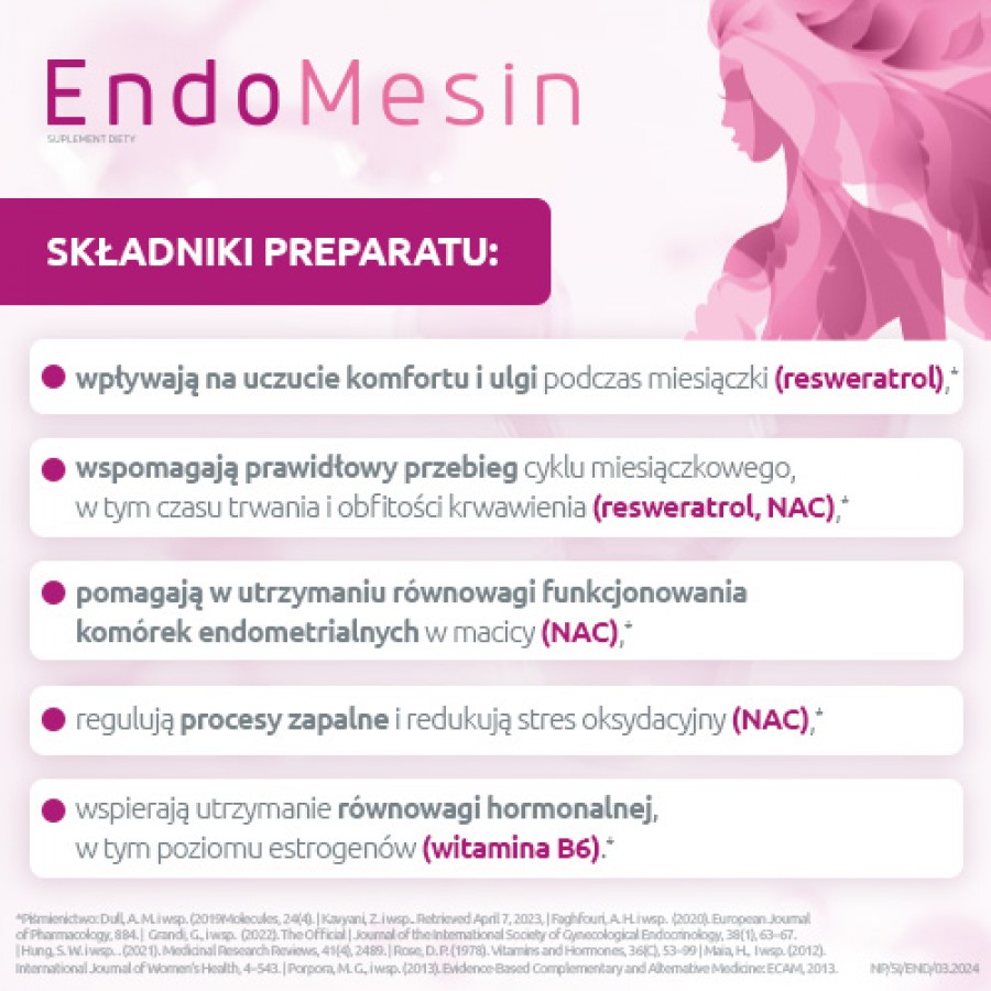 Zdjęcie produktu - 3 Nutropharma Endomesin, 60kaps. (+60kaps.)