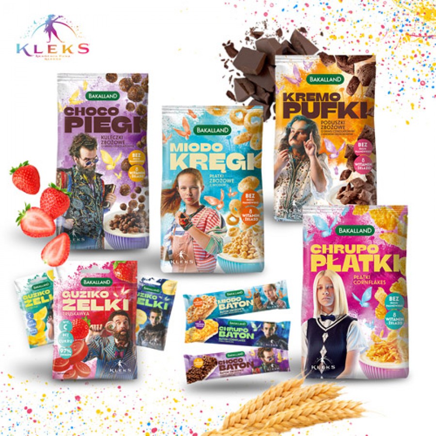 Zdjęcie produktu - 4 BAKALLAND Akademia Pana Kleksa Płatki śniadaniowe Choco Piegi, 250g