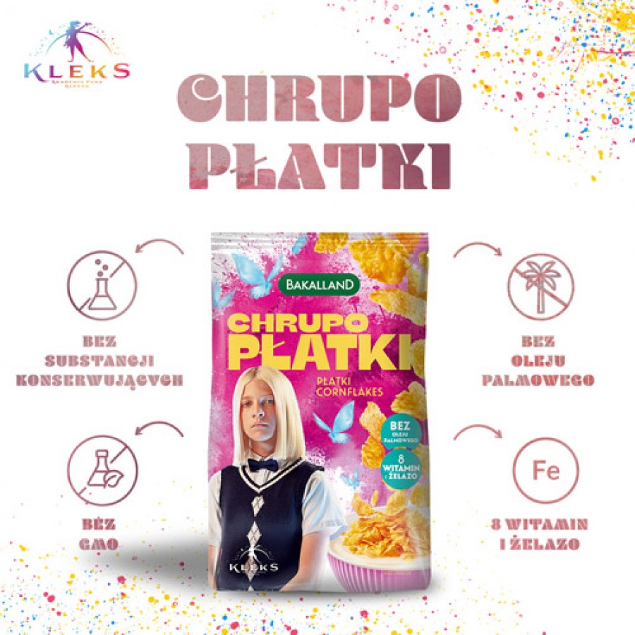Miniaturka artykułu - #0 BAKALLAND Akademia Pana Kleksa Płatki śniadaniowe Chrupo Płatki, 250g