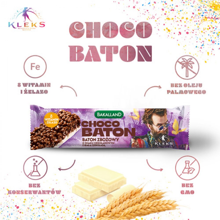 Miniaturka artykułu - #0 BAKALLAND Akademia Pana Kleksa Choco Baton, 25g