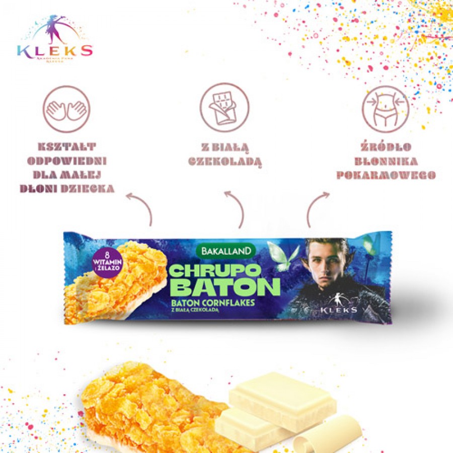 Zdjęcie produktu - 2 BAKALLAND Akademia Pana Kleksa Chrupo Baton, 25g