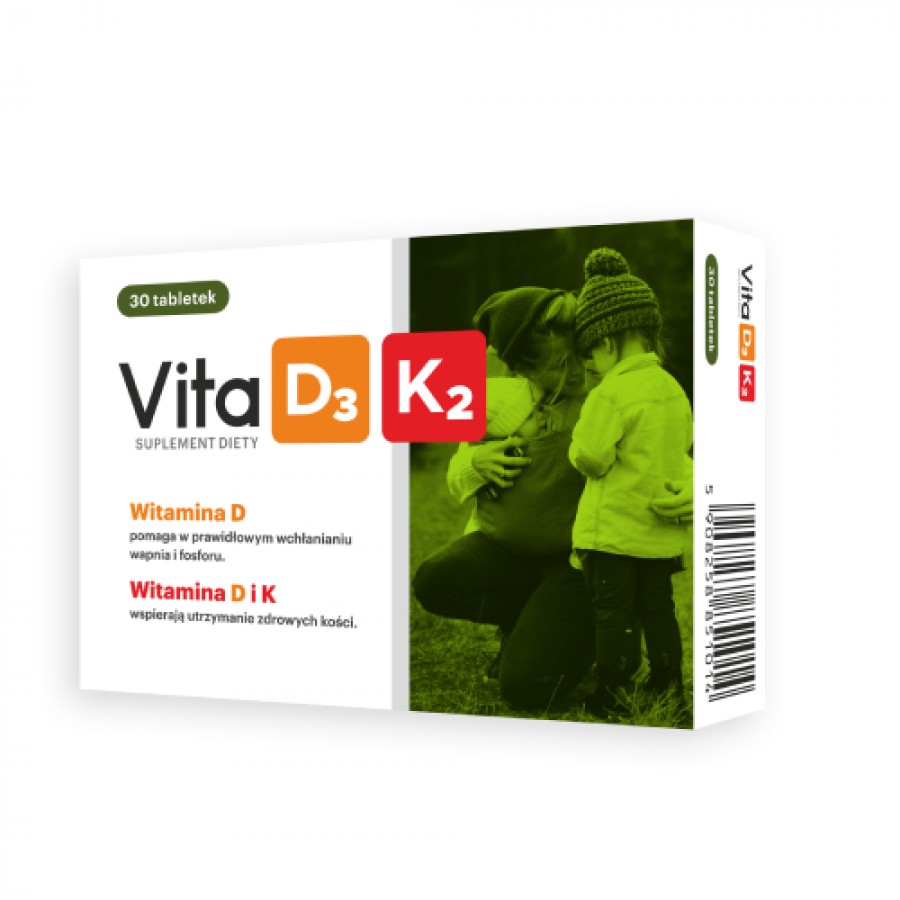 Miniaturka artykułu - #0 Vita D3 K2, 30 tabletek