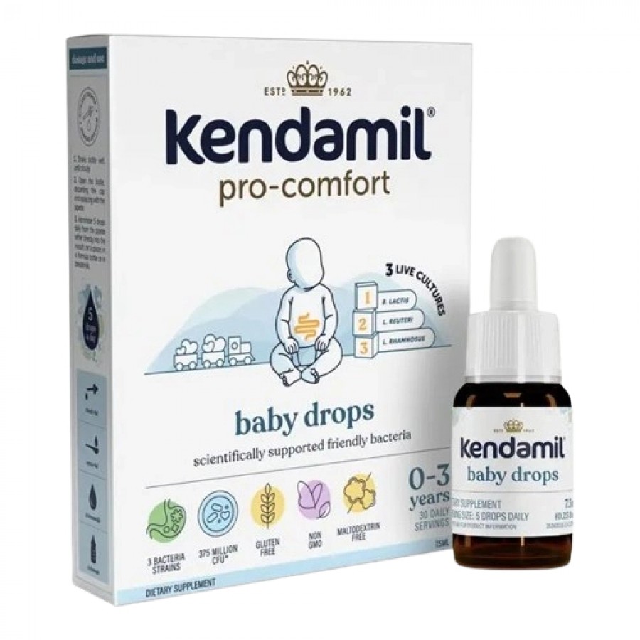 Miniaturka artykułu - #0 Kendamil pro-comfort krople dla dzieci, 7,5ml