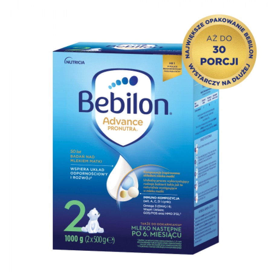 Zdjęcie produktu - 0 Zestaw Bebilon 2 Pronutra Advance proszek, 3 x 1000 g + Canpol Babies zestaw zabawek do kąpieli z przyssawkami, 5 szt.