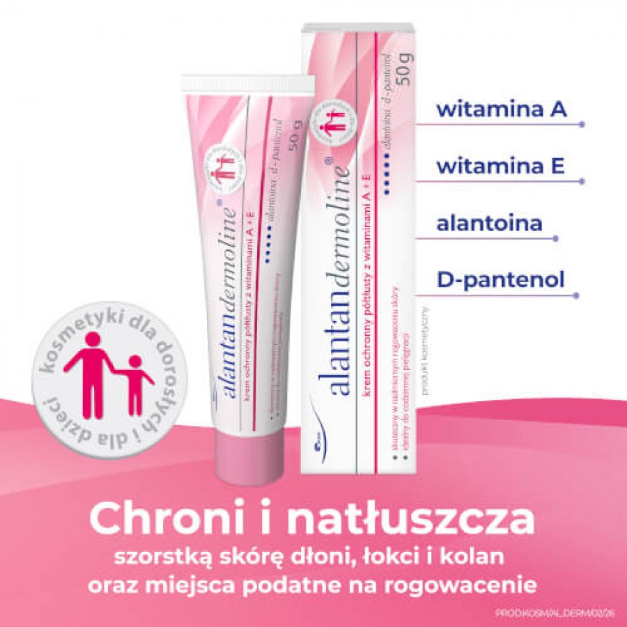Miniaturka artykułu - #0 Alantandermoline Krem ochronny p&oacute;łtłusty z witaminami A+E łagodzi podrażnienia, 50 g