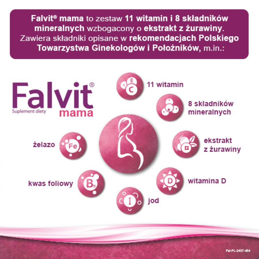Zdjęcie produktu - 2 FALVIT mama, 60tabletek