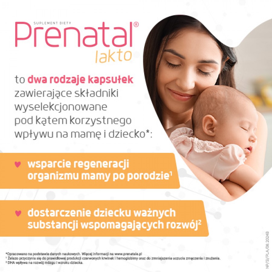 Miniaturka artykułu - #1 Prenatal Lakto: 30 kapsułek Prenatal Lakto 1 + 30 kapsułek Prenatal Lakto 2